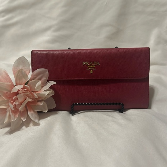 Prada saffiano leather long wallet - Picture 1 of 14